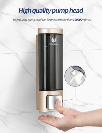Механічний дозатор мила CHUANGDIAN для стін, 200 мл, білий (Einfach Gold)