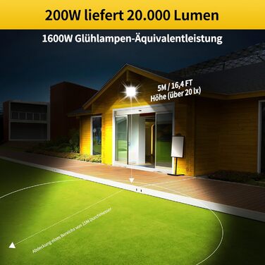 Комплект із 2 LED прожекторів для вулиці 100Вт, 8910Лм, холодне біле світло 6500K, IP66 водонепроникний, з євровилкою, для безпеки, двору, саду