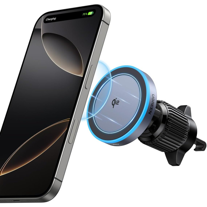 Автотримач для телефону UGREEN з MagSafe та зарядкою 15W (1M кабель) - сумісний з iPhone 17/17 Pro/17 Pro Max/16/15/14/13