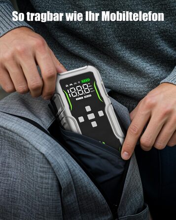 Powerbank VoltSurge 7000A з компресором та функцією запуску двигуна, 160PSI, для автомобілів (бензин та дизель до 10л), 12V, з LED-ліхтариком