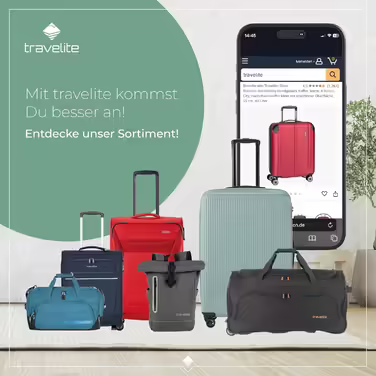 Валіза Travelite City 55 см, ручна поклажа, 4 колеса, жорсткий корпус, розширюється, стійка до подряпин, червона, 40-45 л