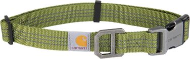 Carhartt Fully Adjustable Nylon Webbing Dog Collars, Reflective Stitching for Visibility, Coral Red (Nylon Webbing), Size L (Light Moss (Nylon Webbing), Medium)