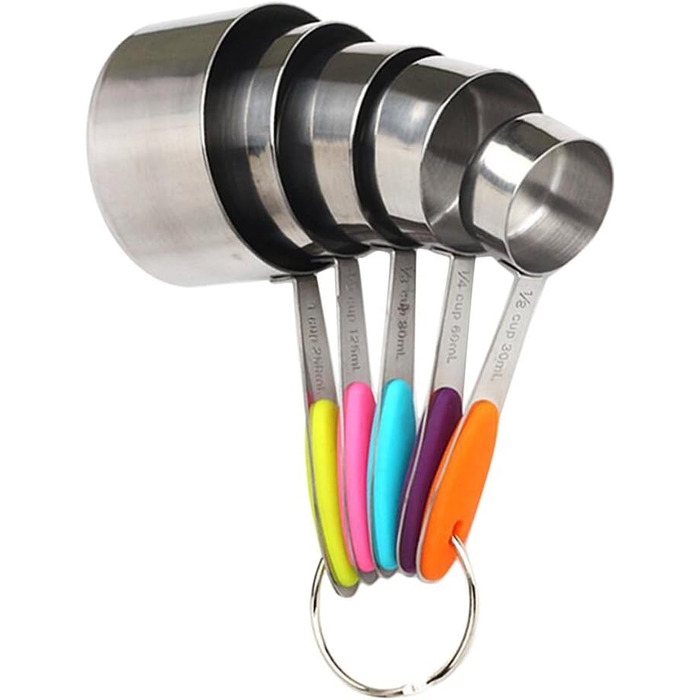 10-Piece Stainless Steel Measuring Cup and Spoon Set for Baking, Cooking, Kitchen Helper