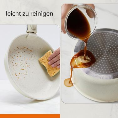 Набір посуду Sweetcrispy 12 предметів з антипригарним покриттям: каструлі, сковороди з знімними ручками (20/26 см, 18/20 см, 26 см) для індукційних плит та духовки, білий