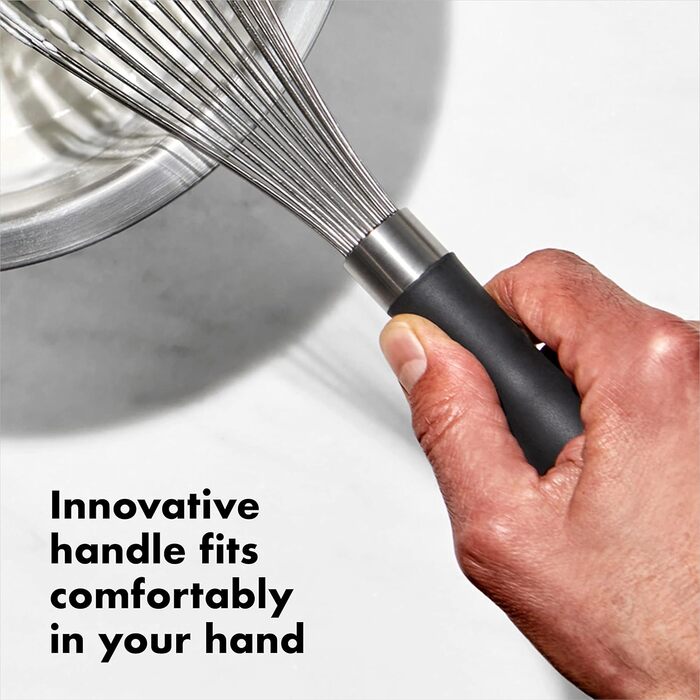 OXO Good Grips Віночок з нержавіючої сталі, 23 см, чорний – інноваційна м'яка ручка