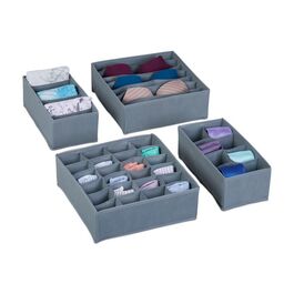 Relaxdays 4-Piece Drawer Organizer Set