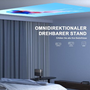 4K проєктор VISSPL A-28000L з автофокусом та корекцією трапецеїдальних спотворень: 28000 люмен, WiFi6, Bluetooth, Dolby Audio, Netflix, для домашнього кінотеатру та використання на відкритому повітрі