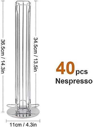Тримач для капсул Nespresso Wdmiya (40 шт), обертовий | Організатор для зберігання капсул кави | Подарунок