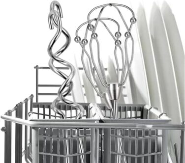 Bosch Hand Mixer Styline MFQ49300, 5 speeds, 2 stainless steel beaters and dough hooks, spiral cable, 850 W, white/dark silver Single