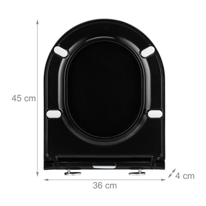 Relaxdays Toilet Seat with Soft-Close Mechanism
