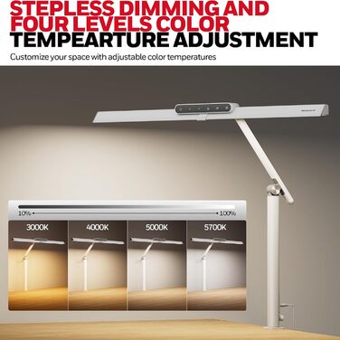 LED лампа Honeywell HJ1 Sunturalux™ для офісу та дому: регульоване світло, кріплення, захист очей, гнучкий дизайн