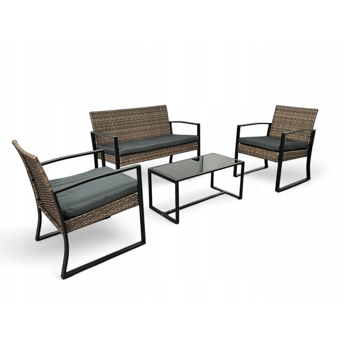 Комплект садових меблів Ideal Garden з техноротанга, багатоколірний, 4 предмети