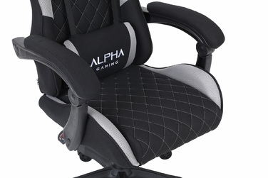 Ігрове крісло Alpha Gaming Kevlar Grey, тканина, чорно-сіре