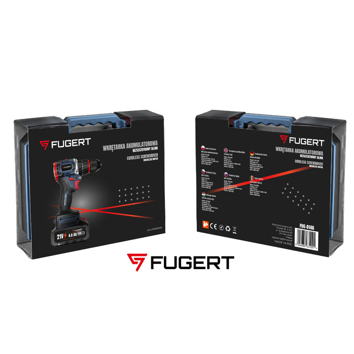Акумуляторний шуруповерт FUGERT 21,6 В 4 Аг, безщітковий, у кейсі