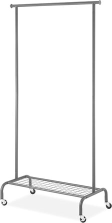 Whitmor Clothes Rack, Adjustable, White/Chrome (Gunmetal Grey)