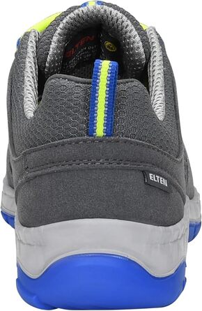 Робочі черевики ELTEN Maddox Grey-Blue Low ESD S1PS, текстильні, з металевим носком, для жінок та чоловіків, 41 EU, сірий, блакитний