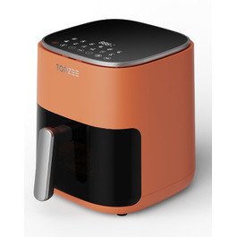 Фритюрниця повітряна 12-в-1, 5.5 л, компактна, для 2-4 осіб, з нелипким покриттям, оранжевого кольору