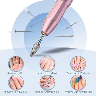 Набір свердел для нігтів Depvko 13 шт. (вольфрам карбід, кераміка, діамант)