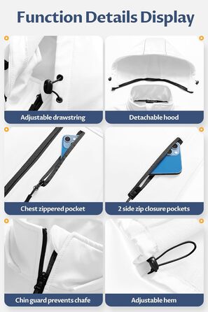 Жіноча софтшеллова жилетка CREATMO US, вітрозахисна куртка без рукавів з капюшоном (XL, білий/квітковий принт)