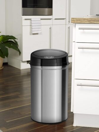 Сміттєвий бак Echtwerk з сенсором, 30л, нержавіюча сталь INOX Black, електричний, інфрачервоний датчик руху
