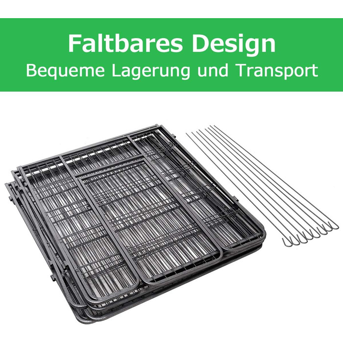 Металевий вольєр для собак та котів Costway 80 см, 8-секційний, чорний