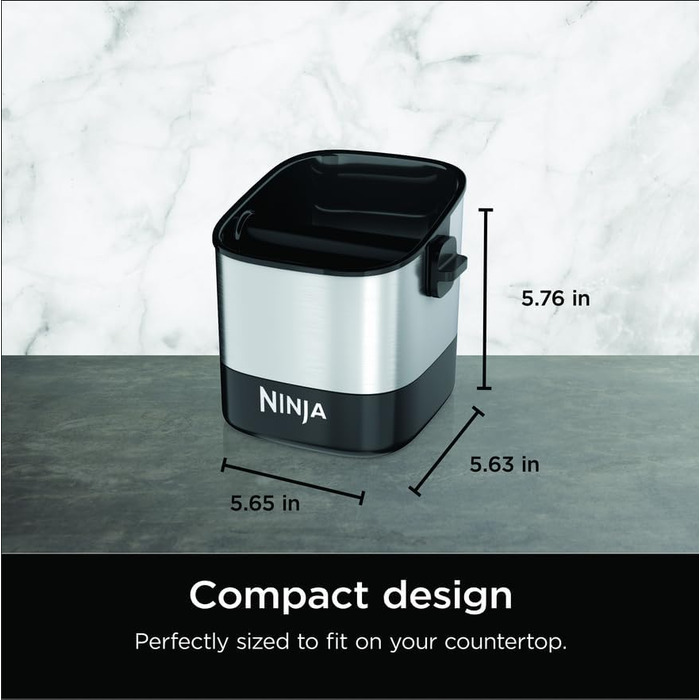 Ninja Luxe Cafe Knock Box - Espresso Puck Disposal Container for Coffee Machines - Holds 10 Double Shots