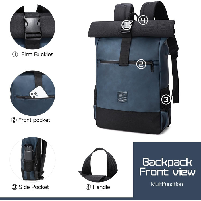 Рюкзак EverVanz Rolltop для ноутбука 17