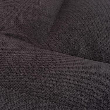 Ортопедичне собаче ліжко Knuffelwuff Sofia з м'якого велюру 120x100 см - знімний, пральний чохол - для великих, середніх та маленьких собак (Чорний, L 80 x B 60 x H 17 см)