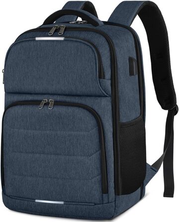 Рюкзак NEWHEY для чоловіків та жінок: великий, для ноутбука, з USB-портом, водонепроникний, бізнес/школа (синій)