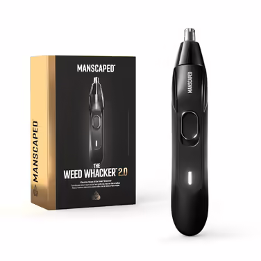 MANSCAPED® Weed Whacker® 2.0 Electric Ear and Nose Hair Trimmer – Performance: 7000 RPM, Battery: 45 min. runtime, Wet/Dry Use, Easy Cleaning, Upgraded Stainless Steel Replacement Blades