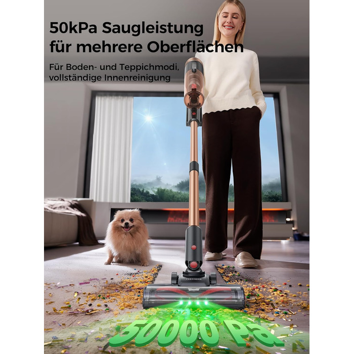 Бездротовий пилосос Proscenic P11 Ultra: потужний, легкий, з акумулятором 50 хв, сенсорний екран, анти-намотування, для дому та авто