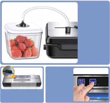 Вакууматор для продуктів 120 Вт, вакуумна пакувальна машина + 20 пакетів у комплекті
