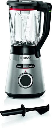 Блендер стаціонарний Bosch VitaPower Serie 4 MMB6382M, 1200 Вт, 1,5 л, скляна чаша, леза з нержавіючої сталі, Німеччина, 30 000 об/хв, аксесуари для посудомийної машини