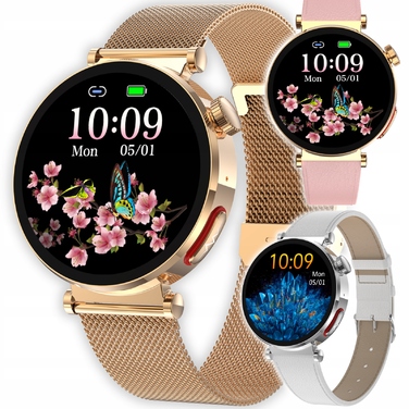 Жіночий смарт-годинник Sayberg AT490 (Золотий) з функціями ЕКГ та вимірювання рівня цукру