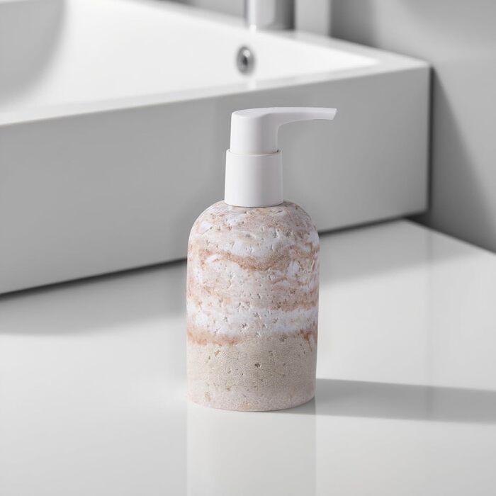 Набір для ванної кімнати 3 шт: дозатор для мила, мильниця та тримач для зубних щіток, білий, з високоякісного харчу, від виробника DREI