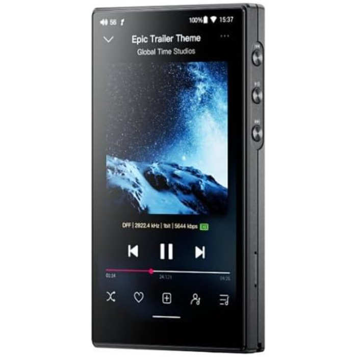 FiiO JM21 Цифровий аудіоплеєр 4GB + 64GB (Чорний) - Hi-Res звук, Lossless