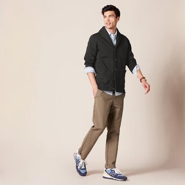 Чоловіча в'язана жилетка Amazon Essentias з капюшоном та коміром-шарфом (XXL, Темно-сірий меланж)