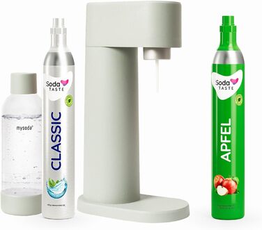 Водопровідна система Mysoda Woody з дерева, з пляшкою 1л BPA-free, 2 балончики CO2 (Classic, Apple)