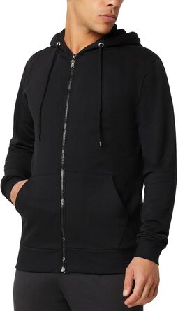 FM London: чоловічий худі на блискавці з капюшоном, чорний - ідеальний для спорту та відпочинку