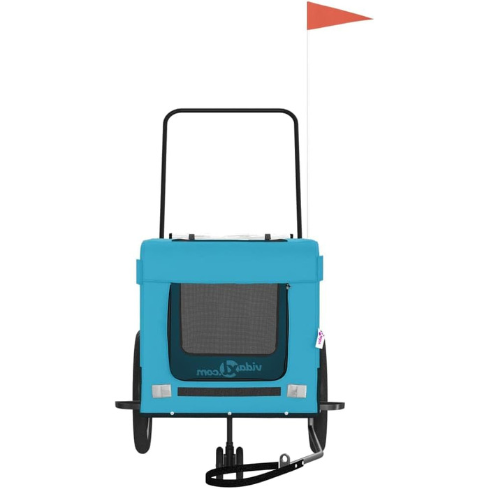 Причіп для велосипеда для собак vidaXL, 123 x 63 x 66 см, блакитний