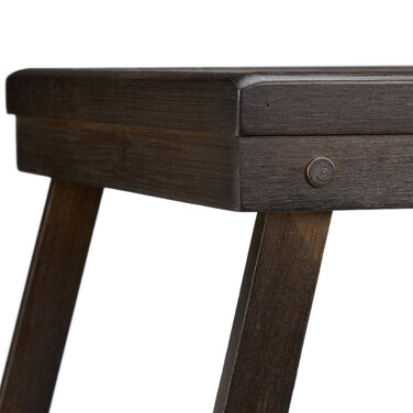 Relaxdays Bamboo Bed Table, Dark Brown