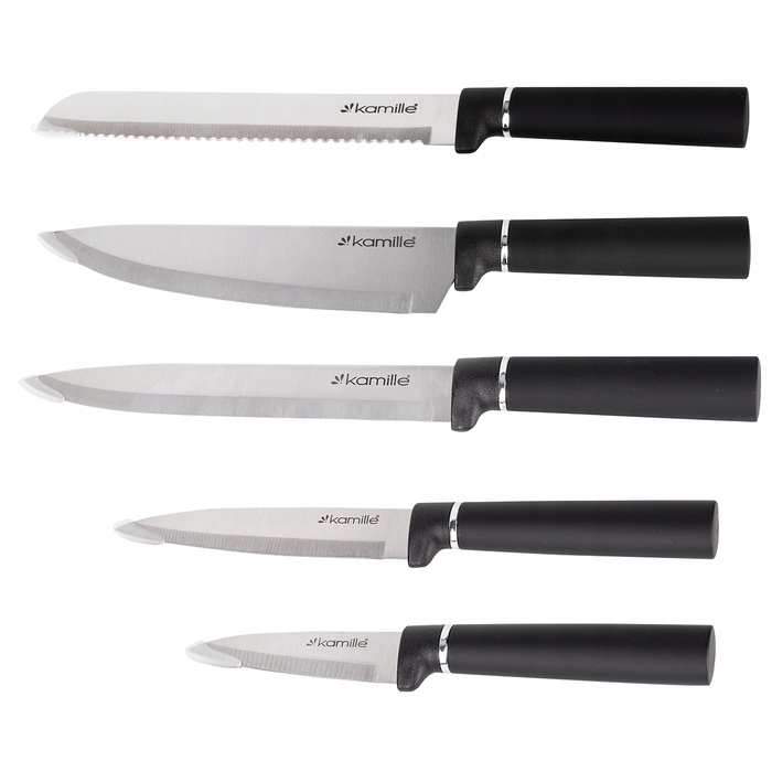 Набір ножів у підставці Kamille, 5 предметів