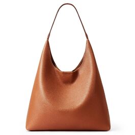 Сумка жіноча KALIDI Shopper Hobo з PU шкіри, вінтажна сумка-тоут з кнопкою, велика для роботи, навчання, повсякденного використання (коричнева)
