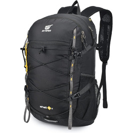 SKYSPER ISHELL 30 Foldable Backpack 30L Ultra-Light Daypack Packable Daypack Waterproof Hiking Backpack Travel Backpack for Camping Outdoor Hiking Traveling (Ishell30-black)