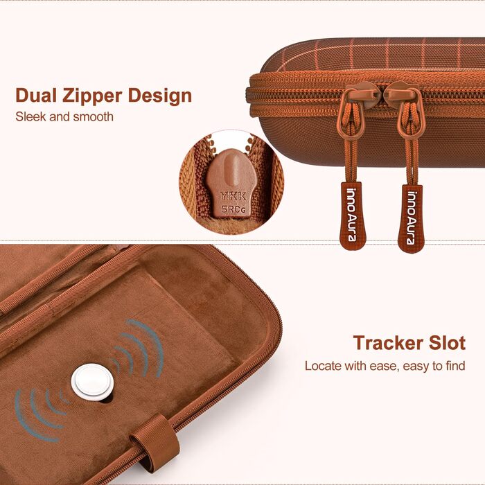 Чохол для Nintendo Switch 2 innoAura Switch 2 Tasche, Galaxy Lila (Коричневий клінок) - PU, водостійкий, з амортизацією, кишеня для AirTag