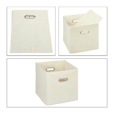 Relaxdays Fabric Storage Boxes, 2-Pack