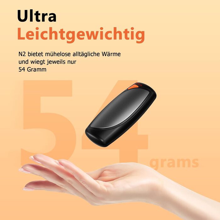 Електричні грілки для рук, 2 шт. з зарядним кейсом, 14000 mAh, USB-C, 3 режими нагріву, до 55°C, чорні - для чоловіків та жінок