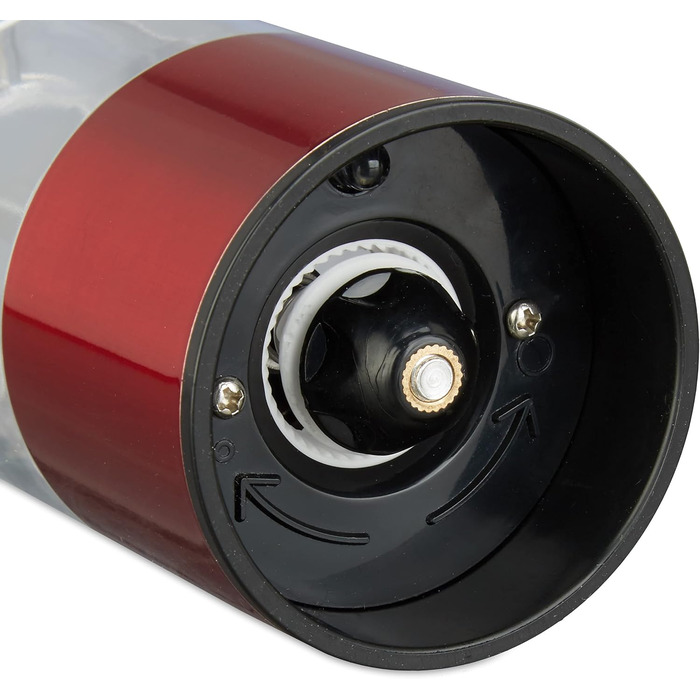 Електричні перечниці Relaxdays 2 шт. з LED-підсвіткою, стильні, з нержавіючої сталі, червоні