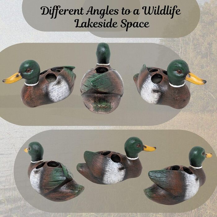 BestGiftEver Mallard Duck Toothbrush Holder, Freestanding, Lake-Inspired Bathroom Accessory, Ideal for Duck Hunters and Lake House Lovers