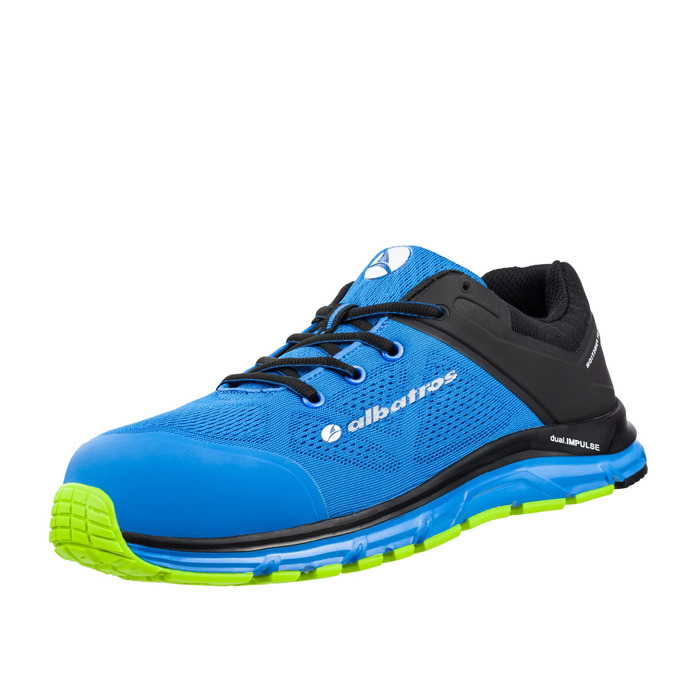 Черевики робочі Albatros Lift Impulse S1P ESD з фібергласовою захисною капами, антипроколюючі, антиковзкі, термостійкі, чоловічі, 43 EU, блакитні